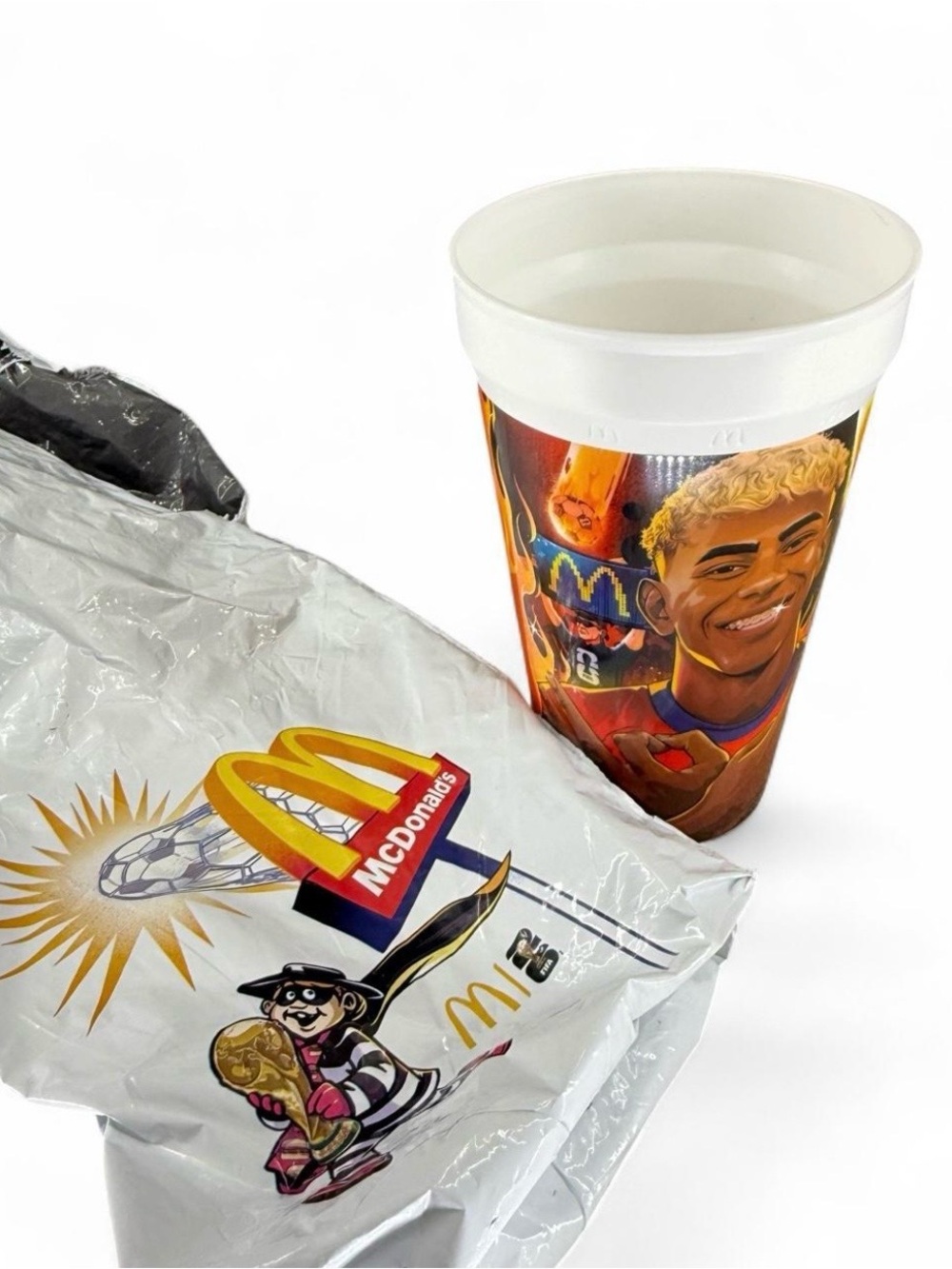 McDonald's Lamine Yamal Soccer Plastic Cup & Original Bag Limited Edition